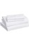 Picture of Amazon Basics Lightweight Soft Microfiber 4-Piece Bed Sheet Set with 14-Inch Deep Pockets, Full, Bright White, Solid - Pack of 4
