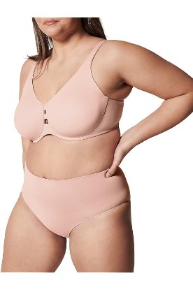 Picture of SPANX Low Profile Minimizer Bra - Minimize Breast Size by up to 1 Inch - Breathable, Quick-Drying Fabric - Comfortable Bras for Women - Vintage Rose - 36C