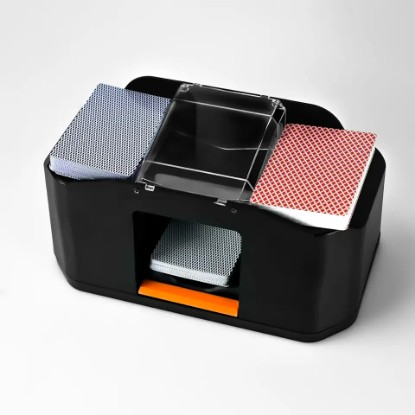 Picture of 1-2 Deck Quiet Automatic Card Shuffler, Rechargeable 2000mAh Electric Shuffler for UNO, Phase 10, Skip-Bo, Texas Hold'em, Poker, Blackjack