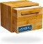 Picture of CLEAN SKIN CLUB Luxe Bamboo Box with Drawer & Towels XL, Face Towel, Disposable Makeup Remover Dry Wipes, Facial Wash (Bamboo Container Drawer)