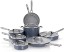 Picture of Ninja Ceramic Pro 14-Piece Cookware Set, Non-Stick Pots & Pans Set with Glass Lids, PTFE Free, Ceramic Coated, Oven Safe, All Stovetops & Induction Compatible, Midnight Blue, CW39014MM