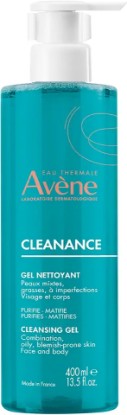 Picture of Avène Cleanance Cleansing Gel Soap Free Cleanser for Acne Prone, Oily, Face & Body, Alcohol-Free