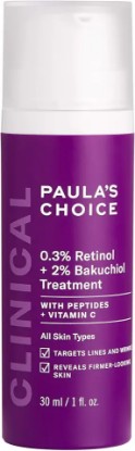 Picture of Paula's Choice CLINICAL 0.3% Retinol + 2% Bakuchiol Treatment, Anti-Aging Serum for Deep Wrinkles & Fine Lines, Fragrance-Free & Paraben-Free, 1 Ounce