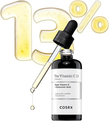 Picture of COSRX Pure Vitamin C 13% Serum with Vitamin E & Hyaluronic Acid, Hydrating Facial Serum for Fine Lines, Uneven Skin Tone & Dull Skin, 0.67fl.oz/20ml, Korean Skin Care