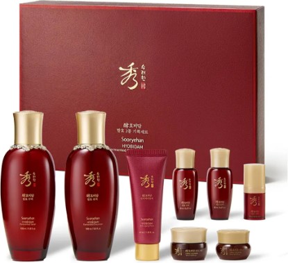 Picture of Sooryehan Ginseng Skincare Set - Hyobidam Korean Skin Care Set, Premium Gift Set for Intense Hydration, Firm Skin, Wild Ginseng, 13.53 fl oz