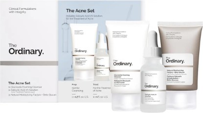 Picture of The Acne Set, 3-Step Skin Regimen with Glucoside Foaming Cleanser, Salicylic Acid 2% Solution, and Natural Moisturizing Factors + Beta Glucan | Skin Care Set