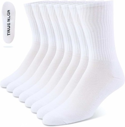 Picture of True Religion Mens 8 Pairs Crew Socks for Men Premium Athletic Men's Socks, Shoe Size 8-12