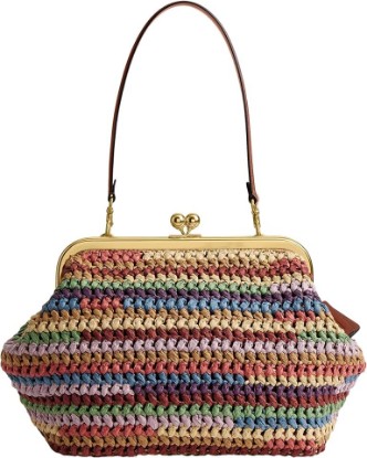 Picture of COACH Kisslock Frame Bag 27 in Straw