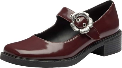 Picture of COACH Women's Tea Rose Leather Mary Jane Flats