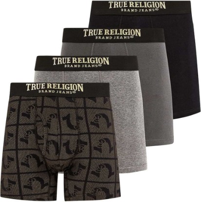 Picture of True Religion Mens Boxer Briefs Cotton Stretch Underwear for Men Pack of 4