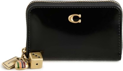 Picture of COACH Women's Spazzolato Leather Essential Small Zip Card Case