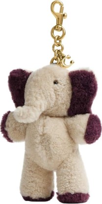 Picture of COACH Floppy With Antlers Bag Charm In Shearling