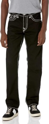 Picture of True Religion Men's Ricky Super T Straight Leg Jean | Mens Jeans | Denim Jeans for Men | Slim Straight | Designer Jeans