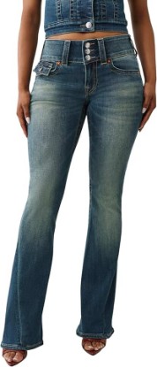 Picture of True Religion Y2K Joey Mid Rise Flare Jeans – Retro Flare Fit with Big T Flap Pockets
