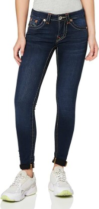 Picture of True Religion Women’s Jennie Mid Rise Curvy Fit Skinny Ankle Jean – Skinny Jeans for Women, Comfortable & Trendy, Indigo Upgrade, 30