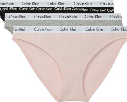Picture of Calvin Klein Women's Carousel Logo Cotton Stretch Bikini Panties, 3 Pack