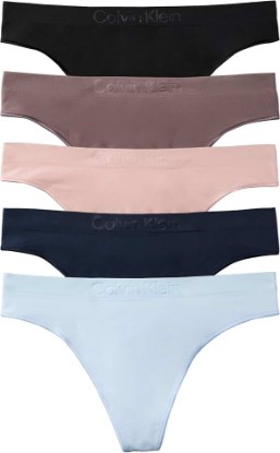 Picture of Calvin Klein Women's Bonded Flex Seamless Thong Panties, 5 Pack