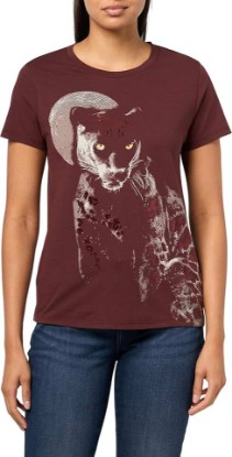 Picture of GUESS Women's Short Sleeve Panther Moon Easy Tee