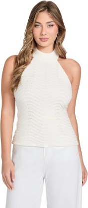 Picture of GUESS Women's Eco Sleeveless Chevron Serina Sweater
