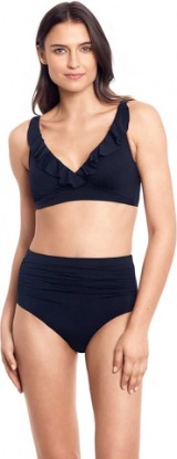 Picture of Lauren Ralph Lauren Beach Club Solid Ruffle Underwire Bra Top