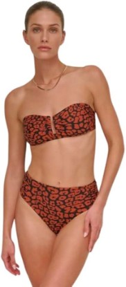 Picture of DKNY Women's Bikini Set ̶ U-Wire Bikini Top & Mid Rise Shirred Bottom with Tummy Control