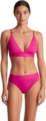 Picture of Lauren Ralph Lauren Women's Beach Club Solids Triangle V-Neck Bikini Top