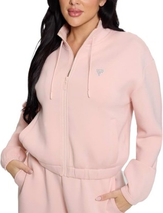 Picture of GUESS Women's Eco Cecilia Scuba Zip Sweatshirt