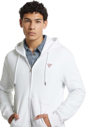 Picture of GUESS Slim Mini Patch Zip-Up Hoodie