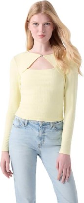 Picture of GUESS Women's Eco Long Sleeve Wren Rib Knit Top