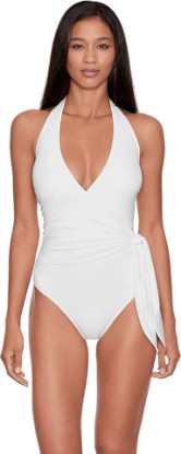 Picture of Lauren Ralph Lauren Beach Club Solids Halter Wrap One-Piece