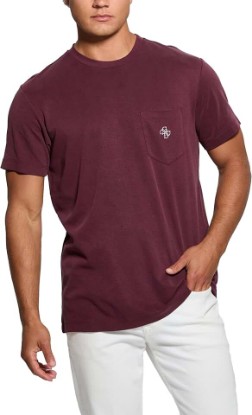 Picture of GUESS Men's Short Sleeve Eco 4g Pocket Knit Top