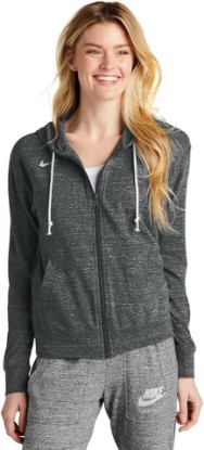 Picture of Nike WOMEN'S SW GYM VINTAGE FULL ZIP HOODIE (Anthracite, Small)