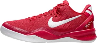 Picture of Nike Kobe 8 Big Kids' Basketball Shoes (FN0266-601, University Red/University Red/White) Size 4
