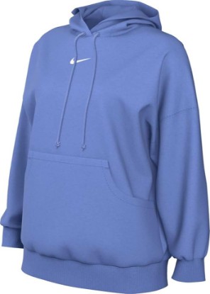 Picture of Nike Sportswear Phoenix Fleece Women's Oversized Pullover Hoodie (DQ5860-494, Royal Pulse/Sail) Size Large