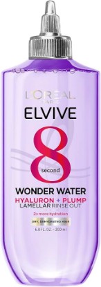 Picture of L'Oreal Paris Elvive Hyaluron Plump Flash Hydration Wonder Water Hair Rinse, 8 Second Hydrating Hair Care Treatment for Soft, Shiny Hair, 6.8 Fl Oz [Amazon-developed Certification] Compact by Design