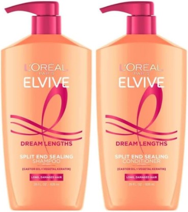 Picture of L'Oreal Paris Elvive Dream Lengths Shampoo and Conditioner Kit, Paraben Free, 1 kit