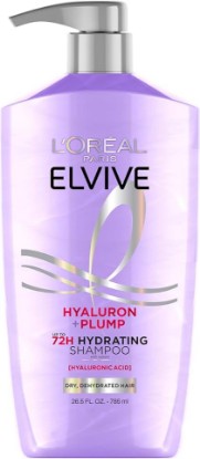 Picture of L'Oreal Paris Elvive Hyaluron Plump Hydrating Shampoo for Dehydrated, Dry Hair Infused with Hyaluronic Acid Care Complex, Paraben-Free, 26.5 Fl Oz