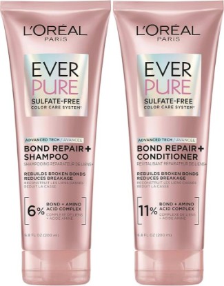 Picture of L'Oreal Paris EverPure Sulfate-Free Vegan Hair Care Kit - Shampoo and Conditioner to Strengthen and Repair Hair Bonds (Packaging May Vary)