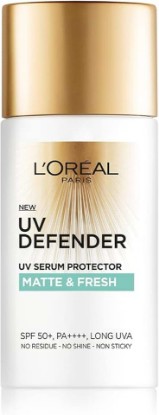 Picture of L’Oréal Paris Sunscreen, Lightweight Matte Sunscreen For Oily Skin, UVA & UVB Protection, With SPF 50 PA+++, Matte & Fresh, UV Defender Serum Protector, 50 ml