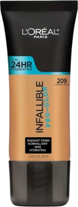 Picture of L'Oreal Paris Makeup Infallible Up to 24HR Pro-Glow Foundation, Caramel Beige, 1 fl oz.