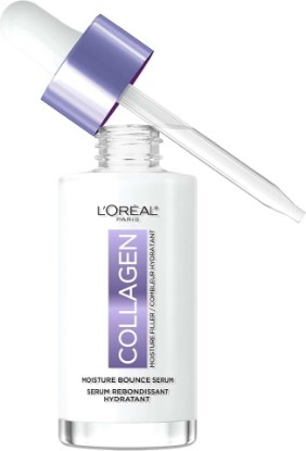 Picture of L'Oreal Paris Collagen Moisture Filler Moisture Bounce Face Serum, Glow Serum with Collagen, Glycerin, and Squalane for Bouncy, Radiant, Hydrated Skin, Includes Sample