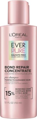 Picture of L'Oreal Paris Sulfate Free Bond Repair Pre Shampoo Treatment, Hair Repair for Colored, Bleached or Damaged Hair, EverPure, 5.1 Fl Oz (Packaging May Vary)
