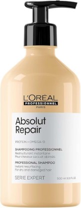 Picture of L'Oreal Professionnel Paris Absolut Repair Shampoo – Nourishing Protein Shampoo For Dry, Damaged Hair, Repairs Damage and Provides Shine