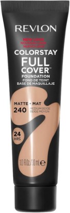 Picture of REVLON Liquid Foundation, ColorStay Face Makeup for Normal and Dry Skin, Longwear Full Coverage with Matte Finish, Oil Free, Medium Beige, 1.0 Fl Oz