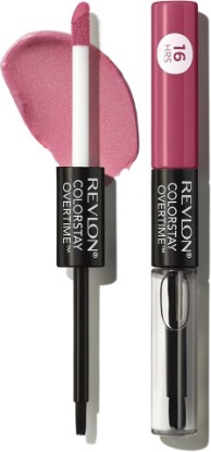 Picture of REVLON Liquid Lipstick with Clear Lip Gloss, ColorStay Overtime Lipcolor, Dual Ended with Vitamin E, 005 Infinite Raspberry, 0.07 Fl Oz