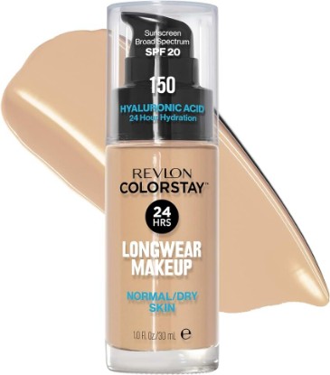 Picture of REVLON Liquid Foundation, ColorStay Face Makeup for Normal & Dry Skin, SPF 20, Longwear Medium-Full Coverage with Natural Finish, 150 Buff, 1 Fl Oz