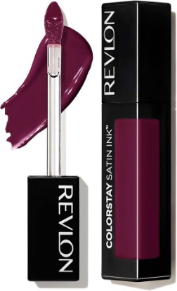 Picture of REVLON ColorStay Satin Ink Liquid Lipstick, Longwear Rich Lip Colors, Formulated with Black Currant Seed Oil, 022 Black Cherry, 0.17 fl oz