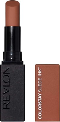 Picture of REVLON Lipstick, ColorStay Suede Ink, Built-in Primer, Infused with Vitamin E, Waterproof, Smudge-proof, Matte Color, 004 Pure Talent, 0.09 oz