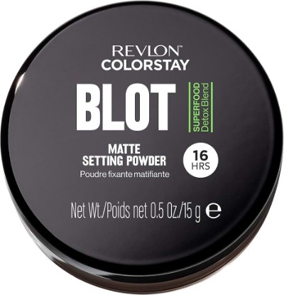 Picture of REVLON ColorStay Blot Face Makeup Setting Powder, Mattifying, Blurring & Oil Absorbing, Absorbs Sebum, Blurs Imperfections and Reduces Pore Appearance, 0.5 Oz