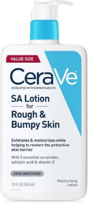 Picture of CeraVe SA Lotion for Rough & Bumpy Skin, Vitamin D, Hyaluronic Acid, Lactic Acid, Niacinamide & Salicylic Acid, Gentle Exfoliating Rough And Bumpy Skin Lotion, 19 Ounce